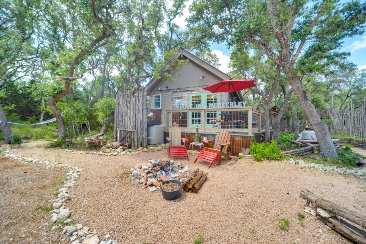 Snuggle Inn Wimberley Cabin With Fire Pit And Deck Kültér fotó